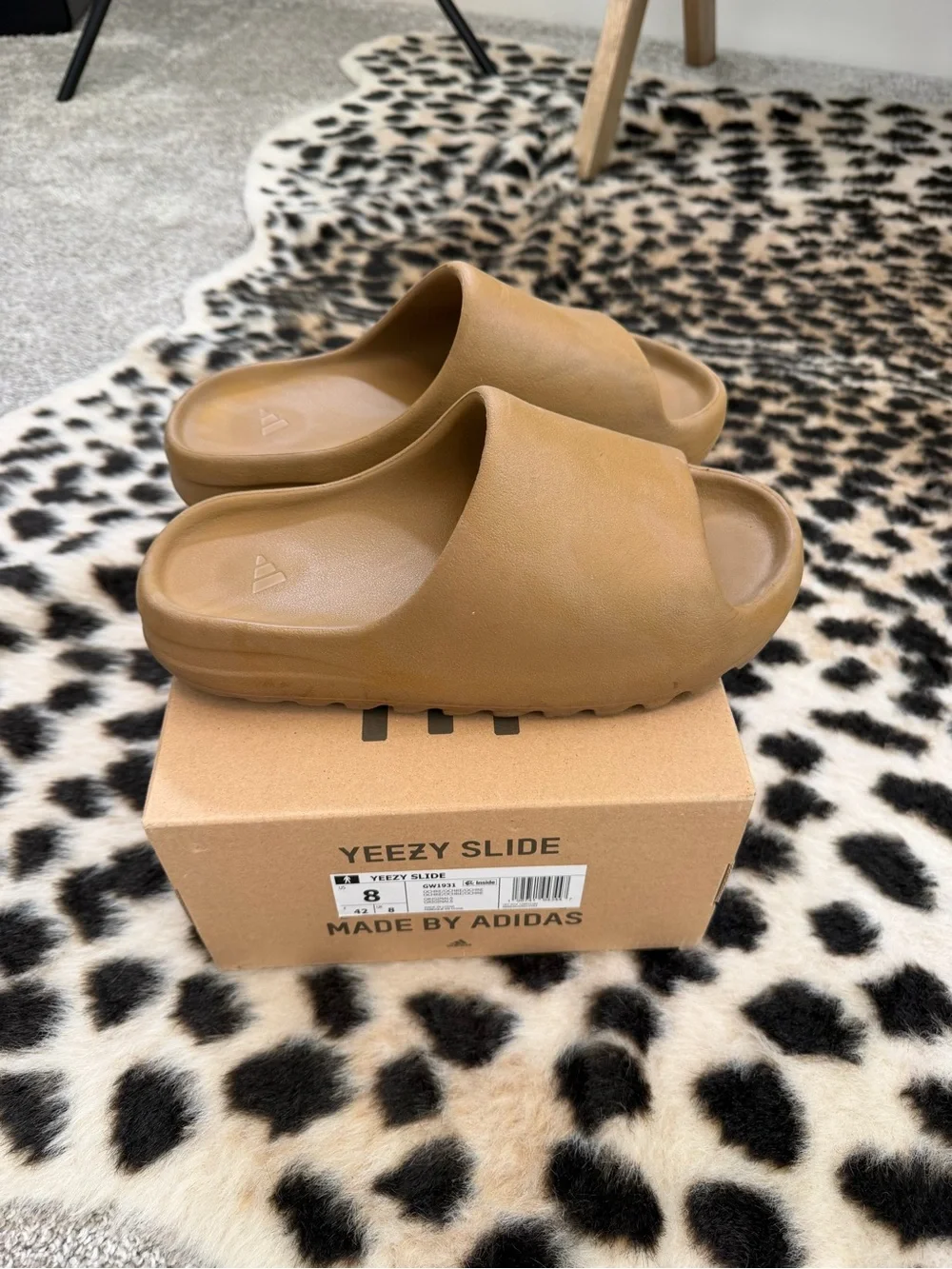 2021 ADIDAS YEEZY SLIDE KANYE WEST CORE BROWN BOOST 350 Size 8